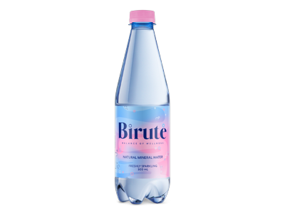 Natūralus mineralinis vanduo BIRUTĖ, gazuotas, 0,5 l, PET D