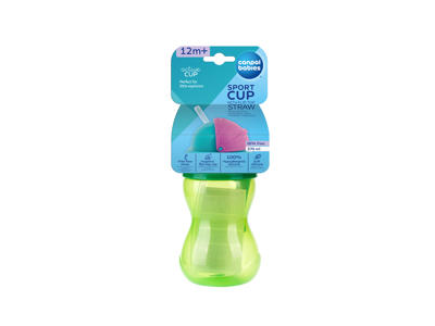CANPOL BABIES gertuvė su šiaudeliu 370ml 56/113_blue2