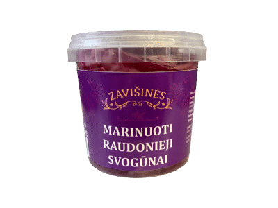 Marinuoti raudonieji svogūnai, 340 g