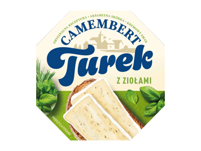 Pelėsinis sūris su žalumynais TUREK CAMEMBERT, 60 % rieb., 120 g