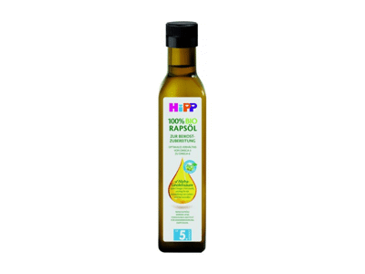 Ekologiškas rapsų aliejus HIPP nuo 4 mėn., 250 ml