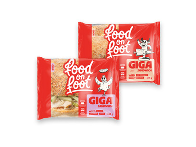 Sumuštinis GIGA FOOD ON FOOT (2 rūšių), 255 g, 260 g