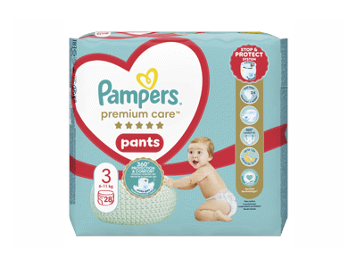 Sauskelnės-kelnaitės PAMPERS Premium Care Pants, Carry Pack, 3 dydis, 28 vnt.