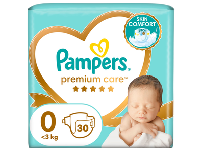 Sauskelnės PAMPERS PREMIUM CARE S0, 30 vnt
