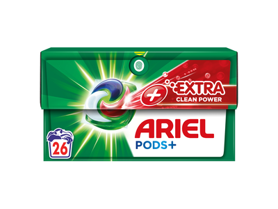Skalbimo kapsulės Ariel Extra Clean, 26 vnt.