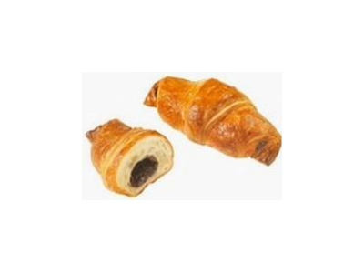 Šaldytas prancūziškas sviestinis kruasanas su kakavos ir lazdynų riešutų įdaru, 90 g x 30 vnt.