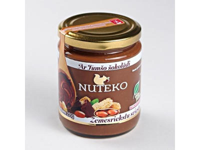Žemės riešutų kremas NUTEGO, su šokoladu, 250 g