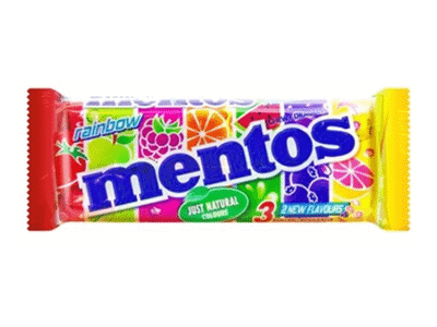Kramtomieji saldainiai MENTOS TRIO RAINBOW, 112.5 g