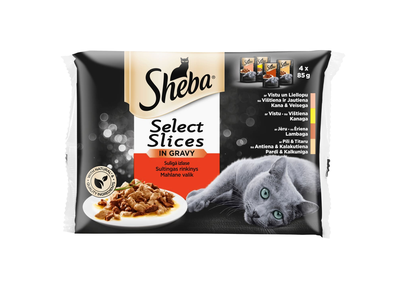 Kons. ėdalas kat. su mėsa SHEBA DUETT, 4X85g