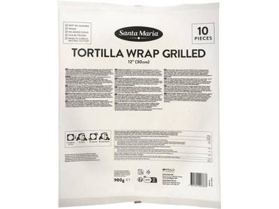 Grilintos tortilijos SANTA MARIA, 30cm,  10vnt. 900g