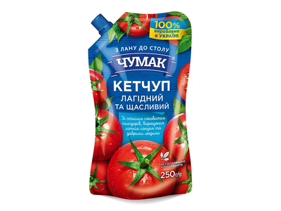 Švelnus kečupas CHUMAK, 250g