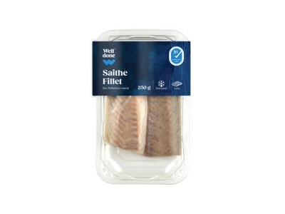 Atšild. ledjūr. menkės filė WELL DONE(lot.Pollachius virens), 250 g