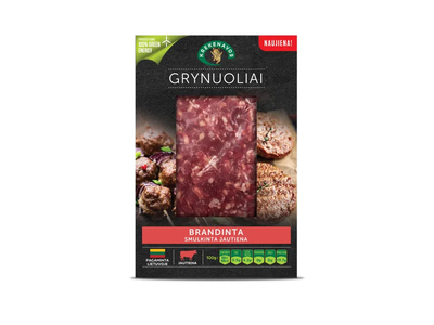 Smulkinta jautiena GRYNUOLIAI brandinta riebumas ne didesnis kaip 10%, 450 g