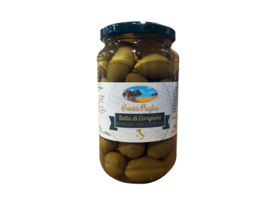 Didžiosios natūralios alyvuogės BONTA DI PUGLIA, 580 ml