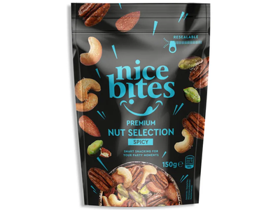 Riešutų mišinys su aštriais prieskoniais NICE BITES, 200 g