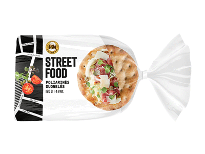 Poliarinės duonelės STREET FOOD, 4 vnt., 180 g