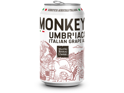 Alus MONKEY, Umbriaca Italian Grape ALE, 10%, 0,33 l, skardinė D