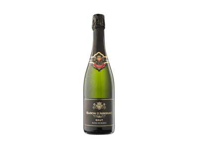 Putojantis baltasis sausas vynas BARON D'ARIGNAC BRUT, 750 ml