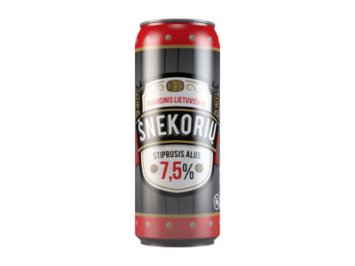 Šviesusis stiprus ŠNEKORIŲ alus, 500 ml