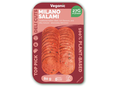 Augalinės kilmės dešra SALAMI MILANO, 80 g