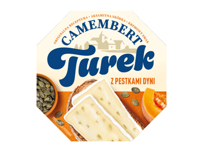 Pel. sūris su skrud. moliūgų sėklomis TUREK CAMEMBERT, 60 %, 120 g