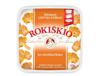 Lydytas tepamasis ROKIŠKIO sūris su voveraitėmis (23%), 175g