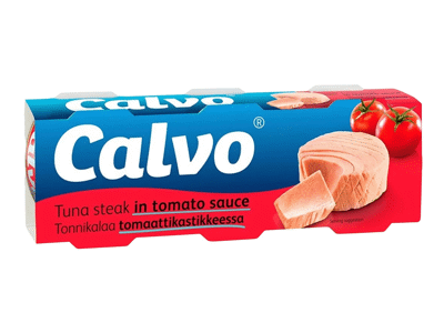 Nesmulkintas tunas pomidorų padaže CALVO, 240 g