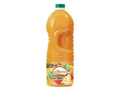 Sultys WOSANA, multivaisių, 100% , 3 l, PET