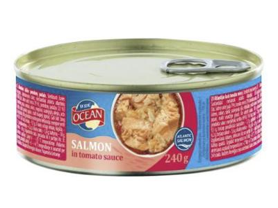 Lašišos pomidorų padaže WIDE OCEAN, 240 g
