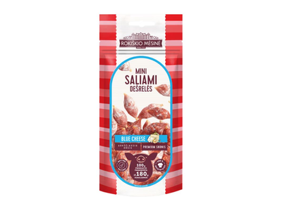 Rokiškio Mėsinė Blue cheese mini saliami Vyt.dešrelės 100 g