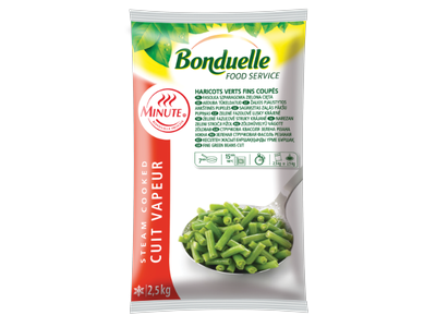 Šaldytos pjaustytos žalios ankštinės pupelės BONDUELLE, Minute 2,5 kg