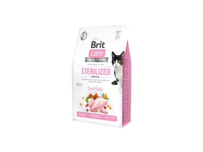 Sausas visavertis pašaras katėms  BRIT CARE Cat GF Sterilized Sensitive, 2 kg