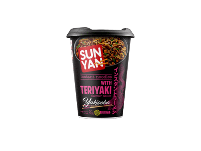 Greitai paruošiami makaronai SUN YAN YAKISOBA, terijakio sk., 85 g