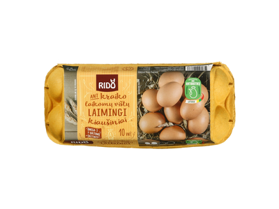 LAIMINGI kiaušiniai RIDO, 10 vnt., 530g