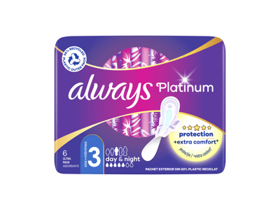 Higieniniai paketai ALWAYS Platinum Day&Night, S3, 6 vnt.