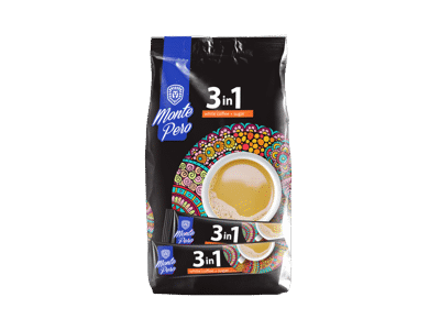 Tirpiosios kavos gėrimas MONTE PERO 3 IN 1, 175 g