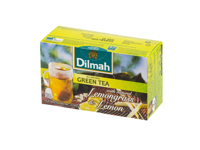 Žalioji arbata DILMAH LEMONGRASS & LEMON GREEN, 20 vnt.