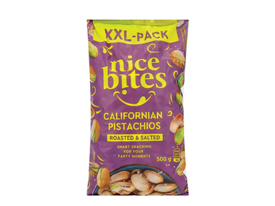 Kepintos, sūdytos pistacijos NICE BITES, 500 g