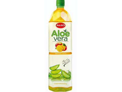Gaivusis sulčių gėrimas ALEO Aleo vera, mangų skonio, 1,5 l