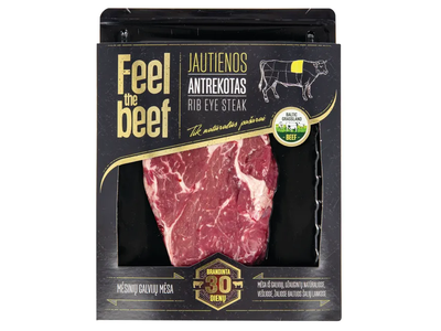 30 dienų sausai brandintas jautienos didkepsnis FELL THE BEEF Rib eye steak 260g