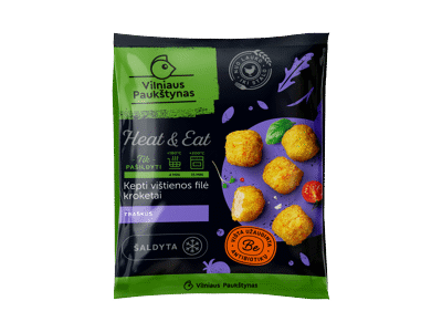 Šaldyti vištienos filė kroketai HEAT & EAT džiūvėsėliuose, 500 g
