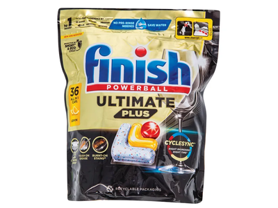 FINISH ULTIMATE LEMON indaplovių kapsulės, 36 vnt