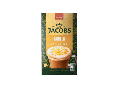 Tirpiosios kavos gėrimas JACOBS CAPPUCCINO VANILLA, 96 g