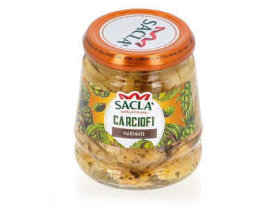 Artišokų ketvirčiai su prieskoniais SACLA, 285 g. 