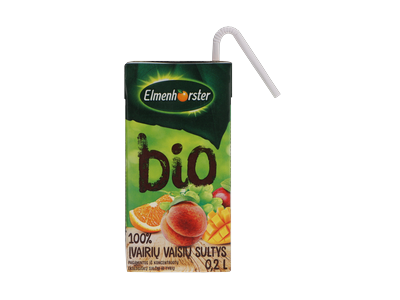 Sultys ELMENHOSTER, Įvairių vaisių, 100%, 0,2l