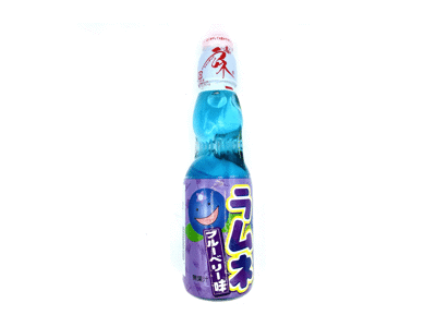 Gazuotas gaivusis gėrimas RAMUNE, mėlynių skonio, 200 ml