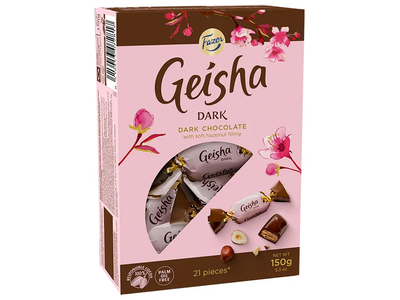 Saldainių dėžutė GEISHA DARK, 150g