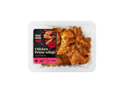 Marinuoti viščiukų peteliai su spanguolėmis WELL DONE, 400 g