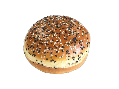 Šaldyta brioche mėsainio bandelė su sezamu, D12 cm, 86 g x 15 vnt