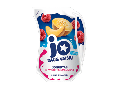 Jogurtas JO su avietėmis ir melionais, 2,4% rieb., 900 g